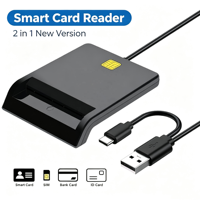 Bestseller 2.0 USB & USB C Smart Card Reader ID Card Reader Chip IC Tax Filing Card Reader