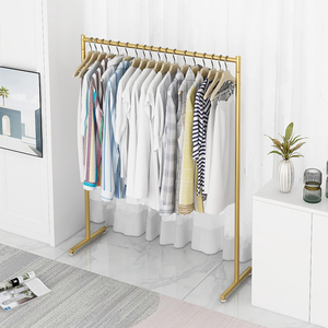 Kainice tùy chỉnh cửa hàng quần áo Kệ Tầng-thường vụ thép không gỉ Rack hiển thị Hanger Kệ tường quần áo đường sắt cho Boutique - Product Image 3