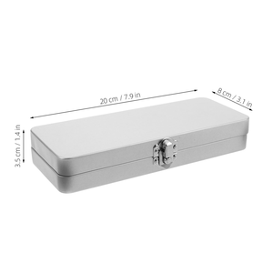 Caja de Almacenamiento Rectangular Premium de Metal con Tapa Abatible para Acuarelas - Product Image 2