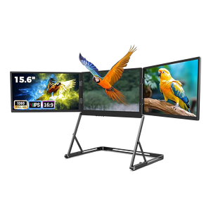 TriCreate 15,6 polegadas FHD tipo c alumínio portátil Quad monitores para Laptop IPS <span class=keywords><strong>Monitor</strong></span> Interface Tripla para uso em viagens de negócios - Product Image 5