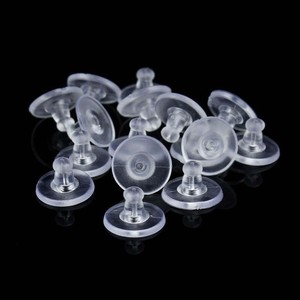 Bouchons d'oreille ronds transparents en silicone, accessoires pour la fabrication de boucles d'oreilles, lot de 5000 pièces - Product Image 4