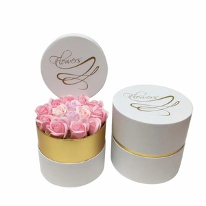 Cardboard <b>paper</b> <b>packaging</b> cylindrical circular wedding flower gift box can be customized according to needs - Product Image 4