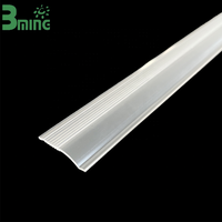 Lentille d'extrusion linéaire LED en PMMA Bming, diffuseur de lumière personnalisé, design moderne japonais, asiatique, européen pour l'éclairage