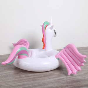 Inflatable Unicorn Swimming Ring For Child 120x100x60cm PVC Floatation Device Novelty Cartoon Design Pool Toy - Product Image 3