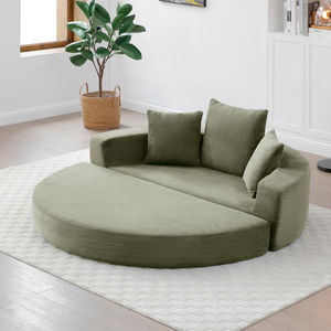Ideas para pequeños negocios: Sofá moderno de lujo con compresión al vacío y chaise longue redonda, proveedor de muebles para sala de estar en Foshan - Product Image 5