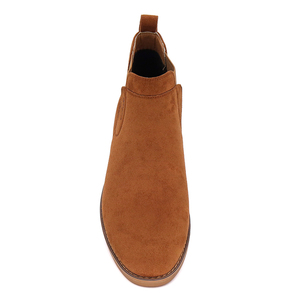 Stivali <span class=keywords><strong>Chelsea</strong></span> alti alla caviglia scarpe eleganti da cerimonia nuziale in finta pelle scamosciata resistente - Product Image 4