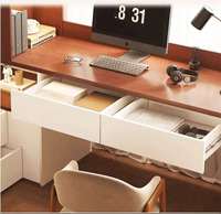 Bureau d'angle moderne personnalisé en usine avec étagère intégrée et table de chevet, idéal pour les petits appartements et comme bureau d'ordinateur pour salon