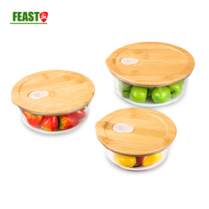 Microondas eco amigable natural <span class=keywords><strong>de</strong></span> <span class=keywords><strong>3</strong></span> bol <span class=keywords><strong>de</strong></span> cristal <span class=keywords><strong>de</strong></span> ensalada   contenedor <span class=keywords><strong>de</strong></span> alimentos <span class=keywords><strong>de</strong></span> la caja <span class=keywords><strong>de</strong></span> almuerzo - Product Image 3