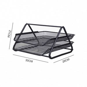 Porte-documents de bureau en acier à 2 niveaux - Product Image 2