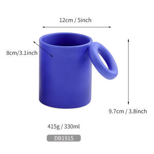 Taza de Cerámica Tao Zhizhi, Color Azul Klein Mate, con Asa, para Regalo, Taza de Café de Primera Calidad, con Logotipo Personalizable - Product Image 3