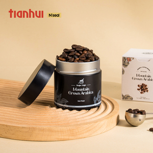 Tianhui <strong>Simple</strong> Small Metal Cans Round Airtight Coffee Beans Tin Cans Spice Powder Canister Food Grade - Product Image 6