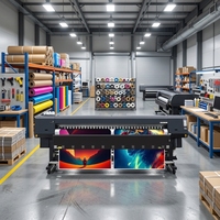 Machine d'impression éco-solvant 3204 à 4 têtes d'impression pour la création d'autocollants en vinyle, de fresques murales, de films pour caissons lumineux et de bannières publicitaires souples