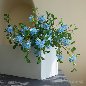 Fleurs artificielles Yihua Floral Art, fleurs bleues en soie de 68 cm pour la décoration de la maison et des mariages - Product Image 1