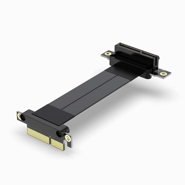 20cm PCIE 4X 3.0 Extension Cable 90/180 Degree PCI-E 4x Shielded GPU Riser Cable for GPU Extension Card