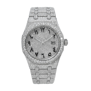 Montre en diamant Moissanite VVS pour homme, style HIP HOP Iced Out, mouvement automatique, fabricant OEM de montres automatiques - Product Image 1