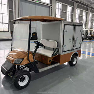 Voiturette <span class=keywords><strong>de</strong></span> golf électrique avec caisse isotherme, 2 places, chariot utilitaire <span class=keywords><strong>de</strong></span> livraison pour hôtels et complexes hôteliers - Product Image 3