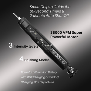 Brosse à dents sonique LED avec blanchiment des dents-Brosse à dents électrique avec 8 lumières LED, 4 modes et 3 intensités - Product Image 4