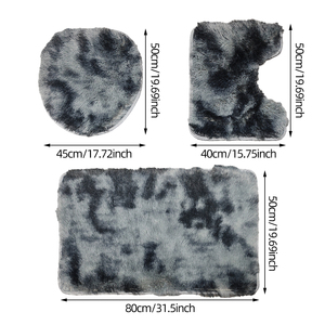 Poland Stock <b>Bathroom</b> Rug <b>Set</b> 3 Piece Shaggy Toilet <b>Mat</b> Contour Rug Floor <b>Mat</b> EU Dropshipping - Product Image 5