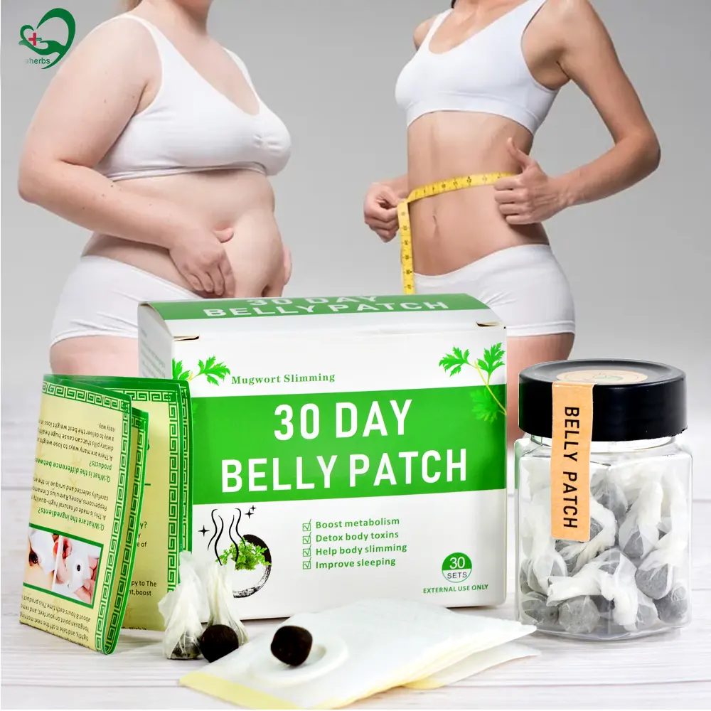 Chinaherbs belly patch ventre plat mugwort for weight loss fast Burn Sticker abdominal burning detox slimming pad navel pills