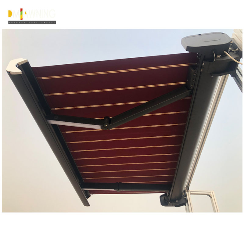 Customized new outdoor aluminum  full cassette retractable awning with LED