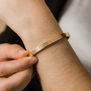 Best Quality Jewelry 6mm Stainless Steel Curan Bangle For Islamic Women Gift Wholesale Customized <strong>Arabic</strong> Arabian Calligra - Product Image 6