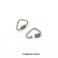 Clip de câble métallique de haute qualité M3.5 Mini Triangle Lock 304 acier inoxydable avec matériau en laiton haute efficacité vis porte Snap