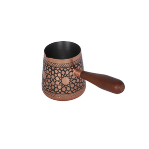 Cafetera de Cobre Metálica Griega Árabe con Logotipo Personalizable <span class=keywords><strong>para</strong></span> Calentar Leche y Café, con Mango Resistente al Calor, Portátil y de Grado Alimenticio - Product Image 5