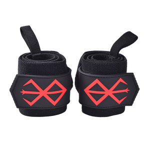 Logotipo personalizado al por mayor Anime Berserk ajustable gimnasio Deadlift muñequeras soporte de muñeca para hacer ejercicio levantamiento de pesas - Product Image 5