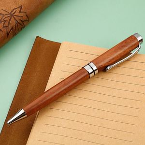 Bolígrafo Retro de Metal y Madera para Regalo Empresarial Conmemorativo, con Rotación, 4 Colores, Diseño Gráfico en Plástico - Product Image 4