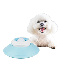 Jouet pour animaux de compagnie, balle rotative antidérapante, écologique, durable, portable, pour l'entraînement des chiens et des chats, plaque à lécher, distributeur de nourriture lent