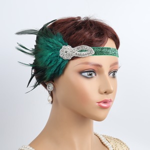 LOWOSAIWOR Tocado de Estilo Flapper para Niña, Accesorios para el Cabello para Fiesta Temática de los Años 20, para Fiesta Nocturna de Harlen - Product Image 4