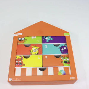 Boîte personnalisée unique en forme <span class=keywords><strong>de</strong></span> <span class=keywords><strong>maison</strong></span> avec <span class=keywords><strong>calendrier</strong></span> <span class=keywords><strong>de</strong></span> <span class=keywords><strong>l</strong></span>'<span class=keywords><strong>avent</strong></span> Tiroir cadeau en papier au design gaufré pour Noë<span class=keywords><strong>l</strong></span> Boîte surprise aveugle pour Halloween - Product Image 5