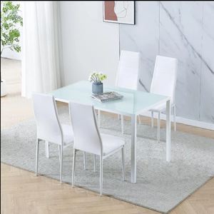 Juego de comedor de mesa de comedor de aluminio cuadrado de alta calidad - Product Image 2