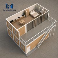Maison conteneur pliable préfabriquée de haute qualité de 20 pieds avec un design contemporain, deux étages et une terrasse spacieuse