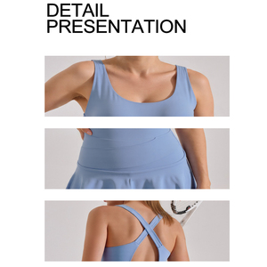 Ensemble débardeur et jupe respirants pour femmes de haute qualité pour vêtements de sport d'entraînement de golf de tennis de yoga - Product Image 5