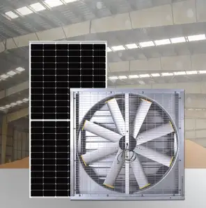 Direct Drive Window Exhaust Fan with Shutter for Poultry Farm Cow House Solar Energy Factory Cooling System Ventilation Fan