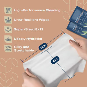Vente en gros en usine de lingettes corporelles pour la conduite longue distance épaississant l'aloe vera contenant des lingettes nettoyantes pour soins pour adultes pour post-entraînement - Product Image 4