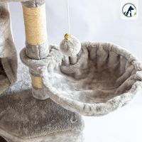 Arbre à chat cadre d'escalade pour chat moderne en bois sisal multi-niveaux luxe grand sol au plafond arbres à chat et grattoir