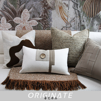 Housse de coussin décorative RUIYI moderne, géométrique abstraite, à rayures irrégulières, écologique et personnalisable pour canapé