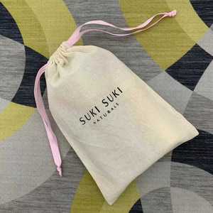 Luxury Organic Cotton Drawstring <b>Bag</b> Custom Logo Printed Eco-friendly Natural Recycled <b>Dust</b> Soap Jewelry Gift Shopping <b>Bags</b> - Product Image 4