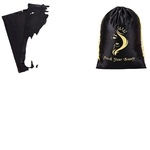 Pochette en satin à cordon de serrage pour perruques et lingerie, sacs de rangement anti-poussière en soie satinée, personnalisation - Product Image 1