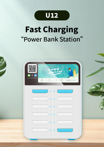 Stazione di ricarica per cellulari, power bank a noleggio con 12 slot per cellulari. Basta scansionare per utilizzare. - Product Image 1