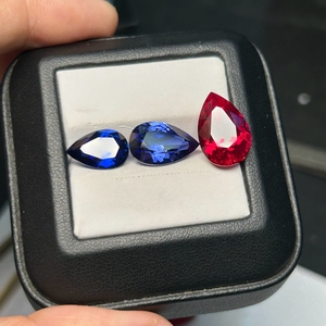 Phòng thí nghiệm phát triển Lê cắt 4x6mm đến 13x18mm Pigeon máu đỏ <span class=keywords><strong>Ruby</strong></span> đá quý <span class=keywords><strong>Royal</strong></span> Blue Sapphire đá - Product Image 4