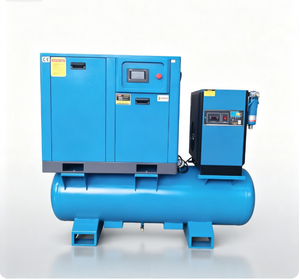 YUEQUN 무급유식 AC 스크류 컴프레서 탱크 11kW 16bar 다중 전압(220V/380V/415V) PLC 제어 헤비듀티 모터 베어링 - Product Image 1