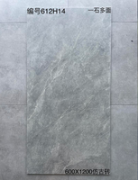 Carreaux de sol en céramique gris mat modernes 600x1200mm, antidérapants, résistants à l'usure, texture imitation pierre pour cuisine, salle de bain, salle à manger