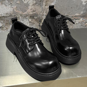 Chaussures de travail pour hommes et femmes, à semelle épaisse, nouvelles, décontractées, vintage, derby, à lacets, toutes occasions, chaussures monocouche, kaki, <span class=keywords><strong>vernis</strong></span> - Product Image 5