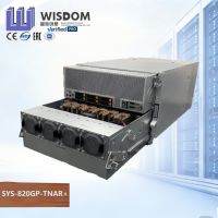 슈퍼마이크로 SYS-820GP-TNAR+ 8U 랙 GPU 서버 8개 A100 NVSwitch용 듀얼 인텔 제온 32 DDR4 DIMM 8TB 생성적 AI 딥러닝용