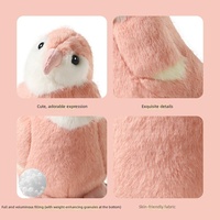 Peluche Perroquet Mignon d'Automne, Adorable Oiseau en Peluche, Compagnon Réconfortant pour le Coucher, Cadeau d'Anniversaire Idéal en Polyester
