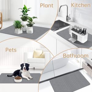 Tapis de bain moderne en terre de diatomée, fabriqué à la machine, séchage rapide, antidérapant, écologique - Product Image 5