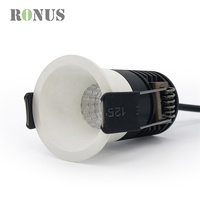 Projecteur LED COB encastré anti-éblouissement 50mm 7W pour magasin et hôtel, éclairage mural 9W